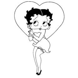 Dibujo para colorear: Betty Boop (Dibujos animados) #26094 - Dibujos para Colorear e Imprimir Gratis