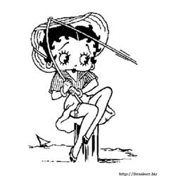 Dibujo para colorear: Betty Boop (Dibujos animados) #26100 - Dibujos para Colorear e Imprimir Gratis