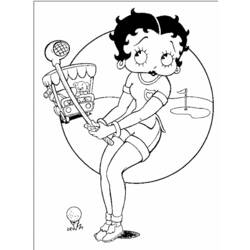Dibujo para colorear: Betty Boop (Dibujos animados) #26107 - Dibujos para Colorear e Imprimir Gratis