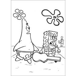 Dibujo para colorear: Bob Esponja (Dibujos animados) #33598 - Dibujos para Colorear e Imprimir Gratis