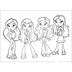 Dibujo para colorear: Bratz (Dibujos animados) #32399 - Dibujos para Colorear e Imprimir Gratis