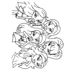 Dibujo para colorear: Bratz (Dibujos animados) #32400 - Dibujos para Colorear e Imprimir Gratis