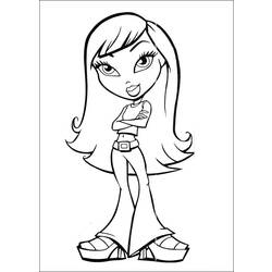 Dibujo para colorear: Bratz (Dibujos animados) #32462 - Dibujos para Colorear e Imprimir Gratis