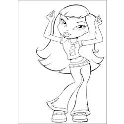 Dibujo para colorear: Bratz (Dibujos animados) #32502 - Dibujos para Colorear e Imprimir Gratis