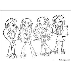 Dibujo para colorear: Bratz (Dibujos animados) #32568 - Dibujos para Colorear e Imprimir Gratis