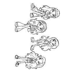 Dibujo para colorear: Bratz (Dibujos animados) #32629 - Dibujos para Colorear e Imprimir Gratis