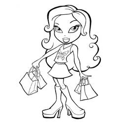 Dibujo para colorear: Bratz (Dibujos animados) #32663 - Dibujos para Colorear e Imprimir Gratis