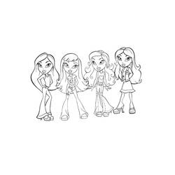 Dibujo para colorear: Bratz (Dibujos animados) #32717 - Dibujos para Colorear e Imprimir Gratis