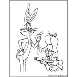 Dibujo para colorear: Bugs Bunny (Dibujos animados) #26376 - Dibujos para Colorear e Imprimir Gratis