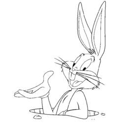 Dibujo para colorear: Bugs Bunny (Dibujos animados) #26449 - Dibujos para Colorear e Imprimir Gratis