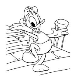 Dibujo para colorear: Donald Duck (Dibujos animados) #30137 - Dibujos para Colorear e Imprimir Gratis