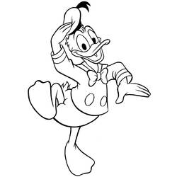 Dibujo para colorear: Donald Duck (Dibujos animados) #30142 - Dibujos para Colorear e Imprimir Gratis