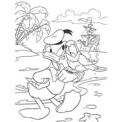Dibujo para colorear: Donald Duck (Dibujos animados) #30155 - Dibujos para Colorear e Imprimir Gratis