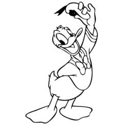 Dibujo para colorear: Donald Duck (Dibujos animados) #30156 - Dibujos para Colorear e Imprimir Gratis
