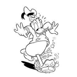 Dibujo para colorear: Donald Duck (Dibujos animados) #30187 - Dibujos para Colorear e Imprimir Gratis