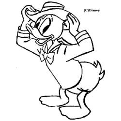 Dibujo para colorear: Donald Duck (Dibujos animados) #30296 - Dibujos para Colorear e Imprimir Gratis
