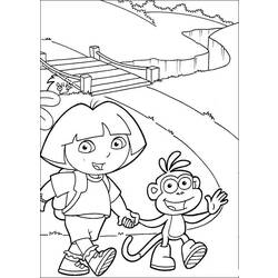 Dibujo para colorear: Dora the Explorer (Dibujos animados) #29715 - Dibujos para Colorear e Imprimir Gratis