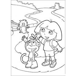 Dibujo para colorear: Dora the Explorer (Dibujos animados) #29725 - Dibujos para Colorear e Imprimir Gratis