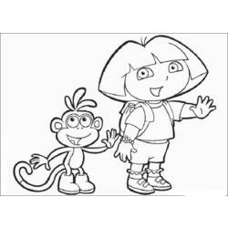 Dibujo para colorear: Dora the Explorer (Dibujos animados) #29733 - Dibujos para Colorear e Imprimir Gratis