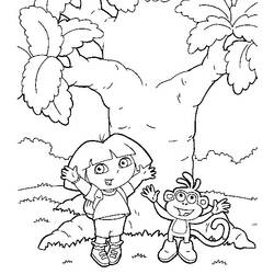 Dibujo para colorear: Dora the Explorer (Dibujos animados) #29754 - Dibujos para Colorear e Imprimir Gratis