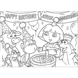 Dibujo para colorear: Dora the Explorer (Dibujos animados) #29766 - Dibujos para Colorear e Imprimir Gratis