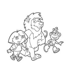 Dibujo para colorear: Dora the Explorer (Dibujos animados) #29829 - Dibujos para Colorear e Imprimir Gratis