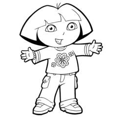 Dibujo para colorear: Dora the Explorer (Dibujos animados) #29830 - Dibujos para Colorear e Imprimir Gratis