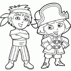 Dibujo para colorear: Dora the Explorer (Dibujos animados) #29881 - Dibujos para Colorear e Imprimir Gratis