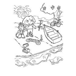 Dibujo para colorear: Dora the Explorer (Dibujos animados) #29898 - Dibujos para Colorear e Imprimir Gratis