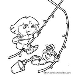 Dibujo para colorear: Dora the Explorer (Dibujos animados) #29923 - Dibujos para Colorear e Imprimir Gratis