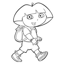 Dibujo para colorear: Dora the Explorer (Dibujos animados) #29939 - Dibujos para Colorear e Imprimir Gratis