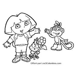 Dibujo para colorear: Dora the Explorer (Dibujos animados) #29949 - Dibujos para Colorear e Imprimir Gratis