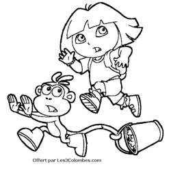 Dibujo para colorear: Dora the Explorer (Dibujos animados) #29970 - Dibujos para Colorear e Imprimir Gratis