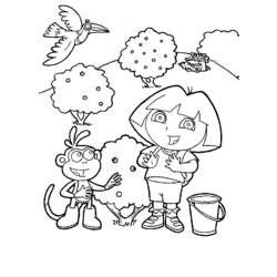 Dibujo para colorear: Dora the Explorer (Dibujos animados) #29981 - Dibujos para Colorear e Imprimir Gratis