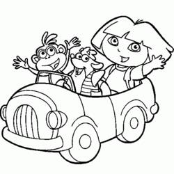 Dibujo para colorear: Dora the Explorer (Dibujos animados) #29988 - Dibujos para Colorear e Imprimir Gratis