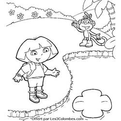 Dibujo para colorear: Dora the Explorer (Dibujos animados) #30013 - Dibujos para Colorear e Imprimir Gratis