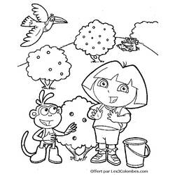 Dibujo para colorear: Dora the Explorer (Dibujos animados) #30018 - Dibujos para Colorear e Imprimir Gratis