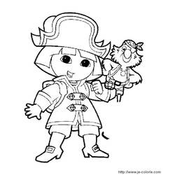 Dibujo para colorear: Dora the Explorer (Dibujos animados) #30049 - Dibujos para Colorear e Imprimir Gratis