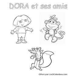 Dibujo para colorear: Dora the Explorer (Dibujos animados) #30059 - Dibujos para Colorear e Imprimir Gratis