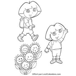 Dibujo para colorear: Dora the Explorer (Dibujos animados) #30062 - Dibujos para Colorear e Imprimir Gratis