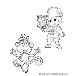 Dibujo para colorear: Dora the Explorer (Dibujos animados) #30065 - Dibujos para Colorear e Imprimir Gratis