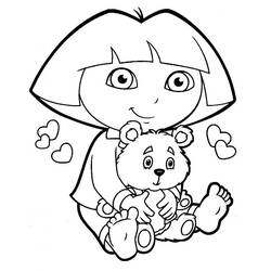 Dibujo para colorear: Dora the Explorer (Dibujos animados) #30111 - Dibujos para Colorear e Imprimir Gratis