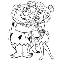 Dibujo para colorear: Flintstones (Dibujos animados) #29534 - Dibujos para Colorear e Imprimir Gratis
