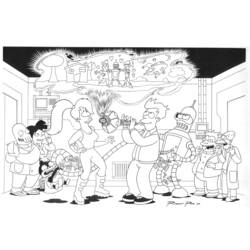 Dibujo para colorear: Futurama (Dibujos animados) #48364 - Dibujos para Colorear e Imprimir Gratis