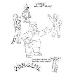 Dibujo para colorear: Futurama (Dibujos animados) #48414 - Dibujos para Colorear e Imprimir Gratis
