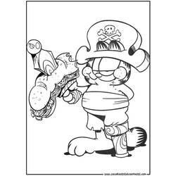 Dibujo para colorear: Garfield (Dibujos animados) #26129 - Dibujos para Colorear e Imprimir Gratis