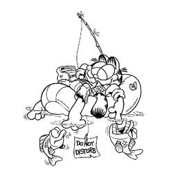 Dibujo para colorear: Garfield (Dibujos animados) #26168 - Dibujos para Colorear e Imprimir Gratis
