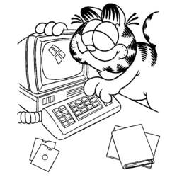 Dibujo para colorear: Garfield (Dibujos animados) #26194 - Dibujos para Colorear e Imprimir Gratis