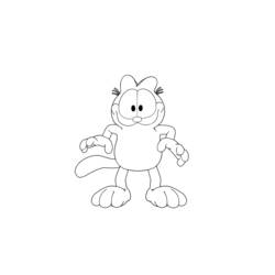 Dibujo para colorear: Garfield (Dibujos animados) #26221 - Dibujos para Colorear e Imprimir Gratis