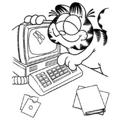 Dibujo para colorear: Garfield (Dibujos animados) #26225 - Dibujos para Colorear e Imprimir Gratis